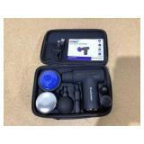 Brookstone Cordless Hot and Cold Percussion Deep Tissue Massager Gun, 6 Intensity Levels