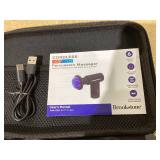 Brookstone Cordless Hot and Cold Percussion Deep Tissue Massager Gun, 6 Intensity Levels