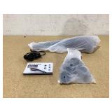 Brookstone Handheld Percussion Body Massager, 4 Vibration Modes, 5 Interchangeable Heads, Black