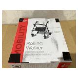 Equate Rolling Walker for Seniors, Rollator with Seat and Wheels, Black