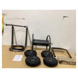 Expert Gardener Silver 230 ft Steel Mobile Hose Reel Cart