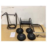 Expert Gardener Silver 230 ft Steel Mobile Hose Reel Cart