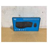 Adesso WKB-1500GB - Wireless Ergonomic Desktop Keyboard and Laser Mouse with Split Keys Design and Palm Rest for Comfort