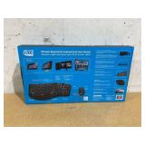 Adesso WKB-1500GB - Wireless Ergonomic Desktop Keyboard and Laser Mouse with Split Keys Design and Palm Rest for Comfort