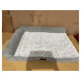 FurHaven Pet Products Jumbo Embossed Faux Fur & Suede Orthopedic Deluxe L-Chaise Dog Bed