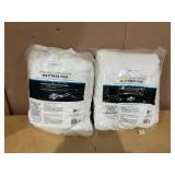 LOT OF 2 Full&Queen Size Mainstays Extra Thick Waterproof Mattress Pad