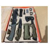 Ozark Trail 12 Pack Camping Tool Set with Flashlight, Machete, Knife