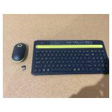 Onn. Multi-Device Wireless Full-Size Keyboard and 3-Button Mouse Set
