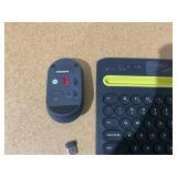 Onn. Multi-Device Wireless Full-Size Keyboard and 3-Button Mouse Set