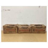 LOT OF 3 Enviro-Log Enviro-Flame Firewood .65 Cu. Ft. Boxed Fire Log