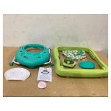 Bright Starts Wanderlights 2 Ways to Play Baby Walker, 10+ Melodies & Sounds, Light Up Spinning Toy, Ages 6 Months+