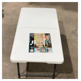 Lifetime 4 Foot Fold-in-Half Adjustable Height Table, Indoor/Outdoor