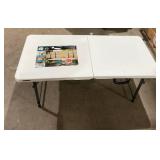 Lifetime 4 Foot Fold-in-Half Adjustable Height Table, Indoor/Outdoor
