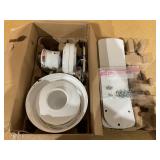 Mainstays 42 Inch Hugger Metal Indoor Ceiling Fan with Light, White, 4 Blades