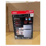 Galanz 3.1 Cu ft Two Door Mini Fridge with Freezer, Stainless, Estar