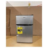 Galanz 3.1 Cu ft Two Door Mini Fridge with Freezer, Stainless, Estar