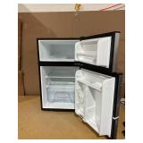 Galanz 3.1 Cu ft Two Door Mini Fridge with Freezer, Stainless, Estar