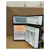 Galanz 3.1 Cu ft Two Door Mini Fridge with Freezer, Stainless, Estar