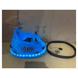 6V Blue Glow Bumper Car, Battery Powered Ride on for Children, Ages 1.5+, by Flybar