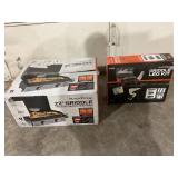 Blackstone 2-Burner 22" Tabletop Griddle with Hood & Blackstone Griddle Leg Kit with Adjustable Legs and Base