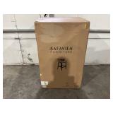 SAFAVIEH Brando Solid Wood Rattan 30-inch Seat Height Bar Stool- 22.3" W x 20.5" L x 39" H - Natural Wash/Black