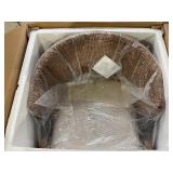 SAFAVIEH Brando Solid Wood Rattan 30-inch Seat Height Bar Stool- 22.3" W x 20.5" L x 39" H - Natural Wash/Black