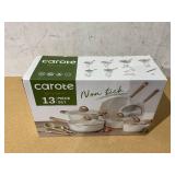 Carote Nonstick Pots and Pans Set,13pcs Induction Kitchen Cookware Sets White Granite