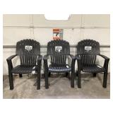 LOT OF 3 Gracious Living Outdoor Cape Cod Adirondack Chair Cool Black