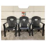 LOT OF 3 Gracious Living Outdoor Cape Cod Adirondack Chair Cool Black