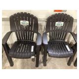 LOT OF 3 Gracious Living Outdoor Cape Cod Adirondack Chair Cool Black