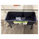 Keter 19.4" x 44.9" x 29.8" Durable Resin Raised Garden Bed with Self-Watering and Drainage System, Black