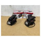 LOT OF 2 Hyper Tough DC 12V Heavy Duty Direct Drive Digital Tire Inflator with Detachable LED Light