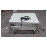 Rolling Desk With Electrical Plug In