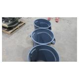 (3) Garbage Cans On Wheels