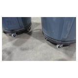 (3) Garbage Cans On Wheels