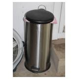 WindMachine Floor Fan and Stainless Steel Pedal Trash Can Set