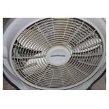 WindMachine Floor Fan and Stainless Steel Pedal Trash Can Set