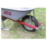 Ace Steel Wheelbarrow with Single Pneumatic Tire