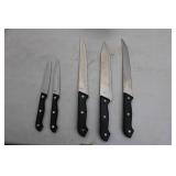 Stainless Steel Knife Set with Wooden Block