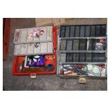 Pair of Tackle Boxes with Assorted Fishing Gear