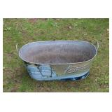 Large Vintage Budweiser Metal Beverage Tub