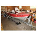Used Lund Fishing Boat with Johnson Outboard Motor and Trailer