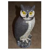 Lifelike Owl Garden Decoy with Bright Yellow Eyes