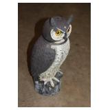 Lifelike Owl Garden Decoy with Bright Yellow Eyes