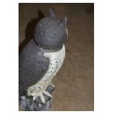 Lifelike Owl Garden Decoy with Bright Yellow Eyes