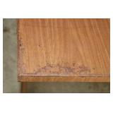 Folding Wooden Table with Metal Legs