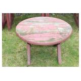 Set of 5 Wooden Garden Chairs with Round Coffee Table