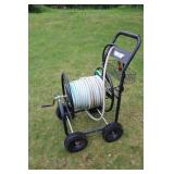 Garden Hose Reel Cart with Adjustable Hose Nozzle