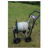 Garden Hose Reel Cart with Adjustable Hose Nozzle