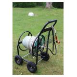 Garden Hose Reel Cart with Adjustable Hose Nozzle